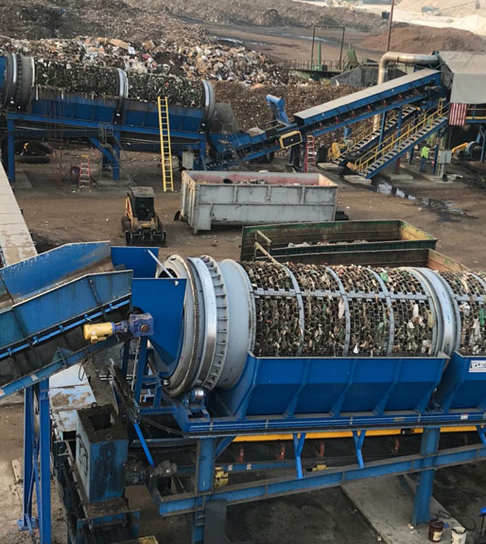 WSM Titan Trommel Screen in use at a landfill