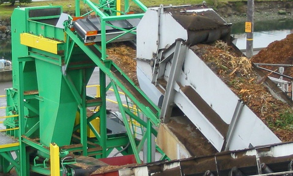 WSM Vertical Grinder processing biomass